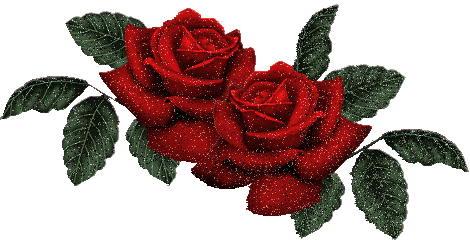 Две красные розы~Цветы анимация