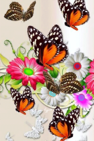 Бабочки и цветы картинки~Цветы анимация