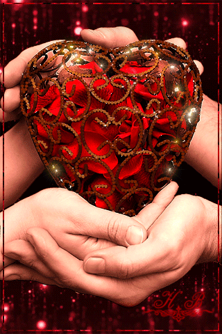 Сердце в руках~День Святого Валентина открытки 14 февраля