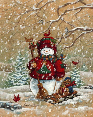 Снеговик детская картинка~Зима картинки