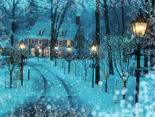 Зимний вечер~Зима. Картинки