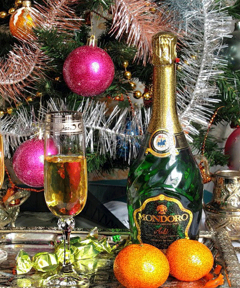 Новогоднее шампанское~С наступающим Новым годом 2016