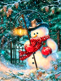 Анимашка снеговик на телефон~Новогодние картинки 2013 на телефон