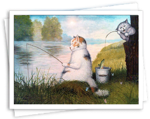 Кот рыболов~Фото животных