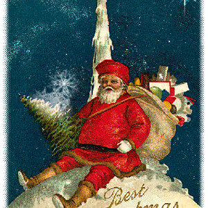 Рождество старинная открытка