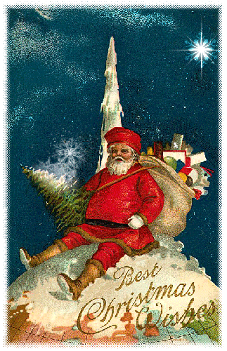 Рождество старинная открытка