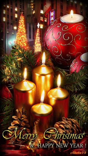 Merry Christmas And Happy New Year - Католическое Рождество, gif скачать бесплатно