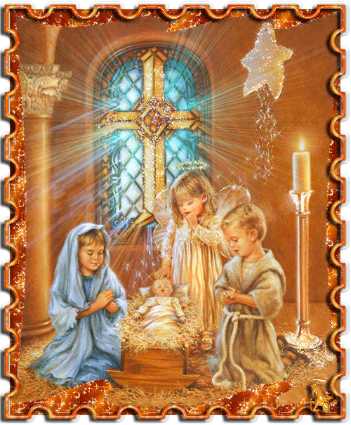 Христово Рождество 25 декабря - Католическое Рождество, gif скачать бесплатно