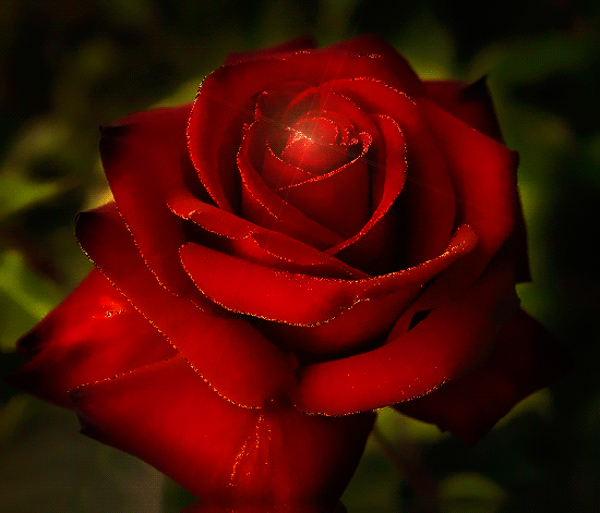 Роза анимированная