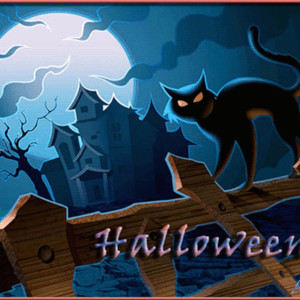 Хэллоуин анимационная открытка