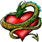 Сердце и змея - День Святого Валентина 14 февраля