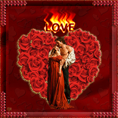 Валентинка с влюблёнными в сердце - День Святого Валентина 14 февраля