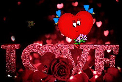 LOVE валентинка с сердечком - День Святого Валентина 14 февраля