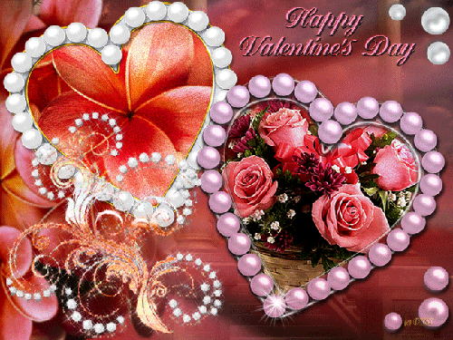 Валентинка с надписью на английском - День Святого Валентина 14 февраля