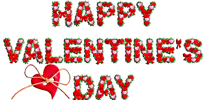 Надпись Happy Valentine’s Day - День Святого Валентина открытки 14 февраля