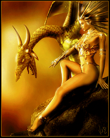 Девушка и блестящий дракон
