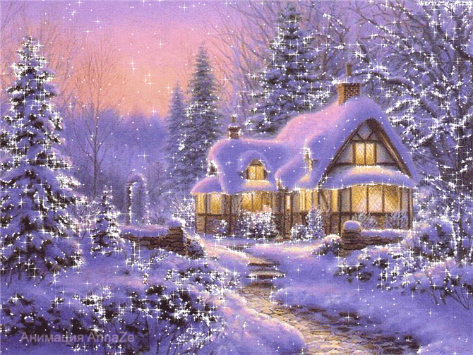 Волшебный зимний вечер - Зима картинки