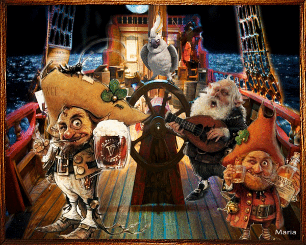 Пираты на корабле - Сказочные картинки