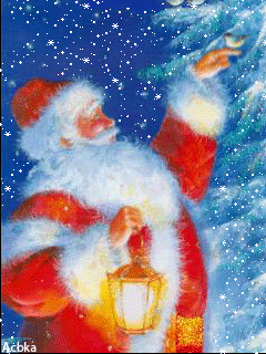 Дед Мороз с птичкой - Новогодние картинки на телефон