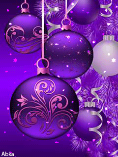 Новогодняя фиолетовая заставка на телефон - Новогодние картинки на телефон