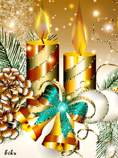 Новогодние мерцающие свечи - Новогодние картинки на телефон