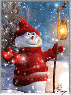 Снеговик анимашка на телефон