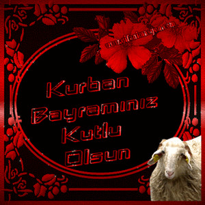 Открытка на турецком языке Kurban bayraminiz