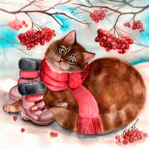 Рыжий кот рябина и ботинки