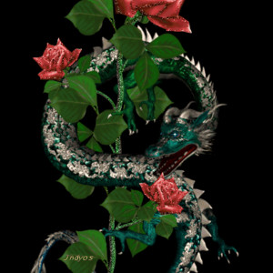 Дракон и роза анимация