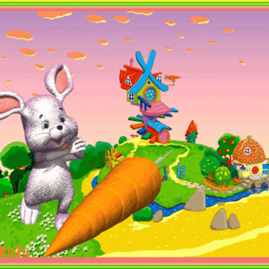 Кролик с морковкой - Фото животных