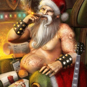 Прикольный Санта-Клаус