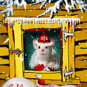 Гиф открытка с крысой на новый год