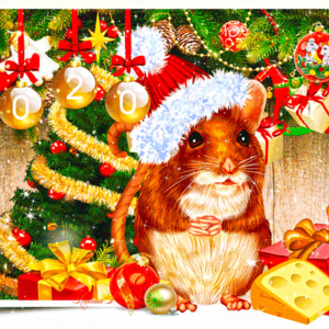 Новогодние картинки с годом крысы